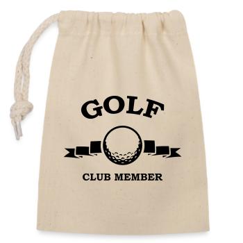 Golf Club Member - Verschließbarer Geschenkbeutel aus Baumwolle (14x20cm) - Natur - Vorne