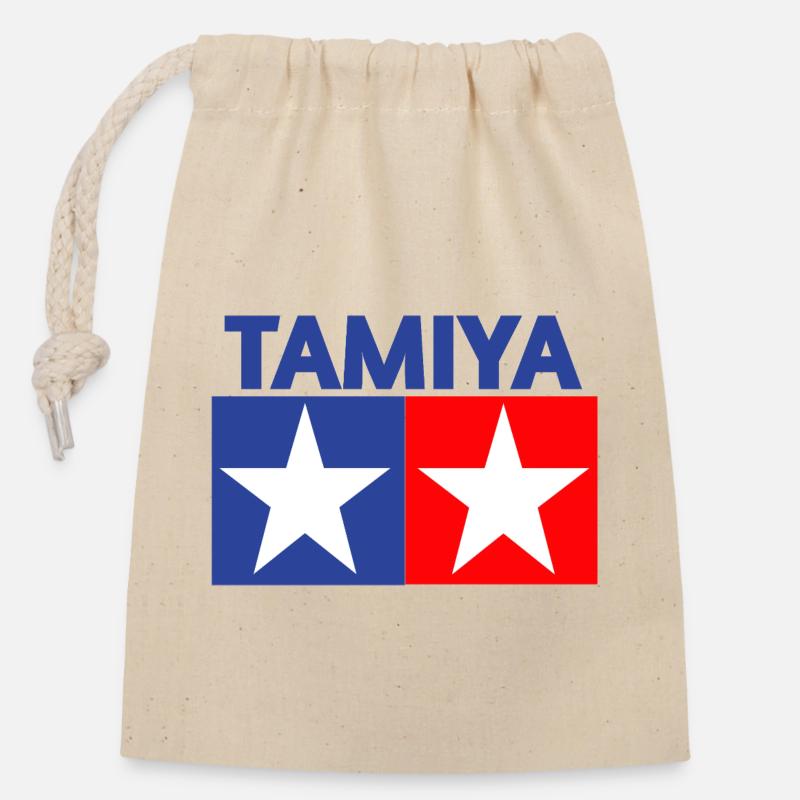 Tamiya Logo - Closable cotton gift bag (14x20cm) - nature