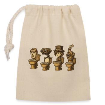 Steampunk Toilette Personnages PNG Art - Sac cadeau en coton avec cordon (14 x 20 cm) - nature - Devant