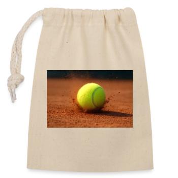 Sportarten - Tennis - Verschließbarer Geschenkbeutel aus Baumwolle (14x20cm) - Natur - Vorne
