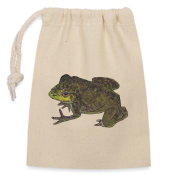 Leap into the new - Closable cotton gift bag (14x20cm) - nature - Front
