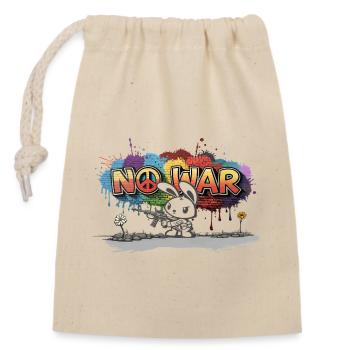 Pas de guerre - Sac cadeau en coton avec cordon (14 x 20 cm) - nature - Devant