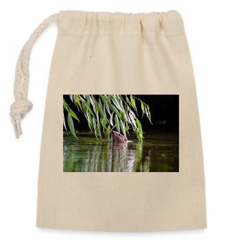 000_0762_DxO - Beaver Feeding on Willow Branches - Closable cotton gift bag (14x20cm) - nature - Front