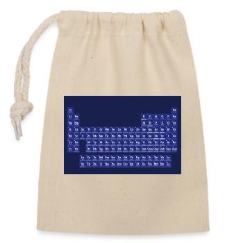 The periodic table of the elements - Closable cotton gift bag (14x20cm) - nature - Front