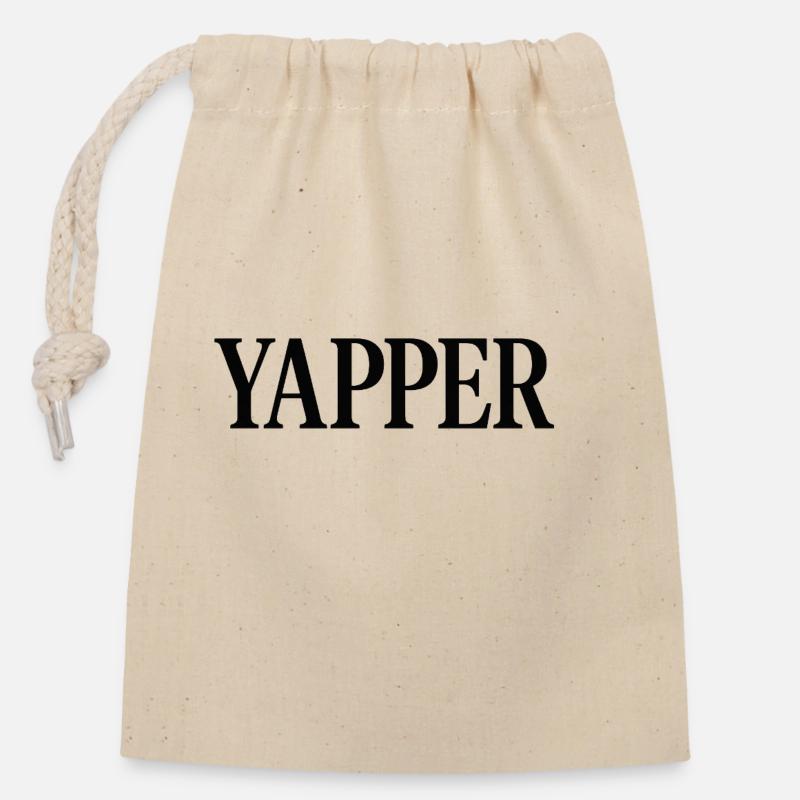 Yapper - Closable cotton gift bag (14x20cm) - nature