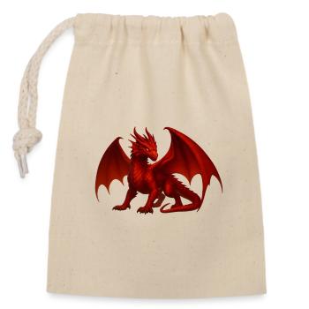 Fire Dragon – Power & Transformation - Closable cotton gift bag (14x20cm) - nature - Front