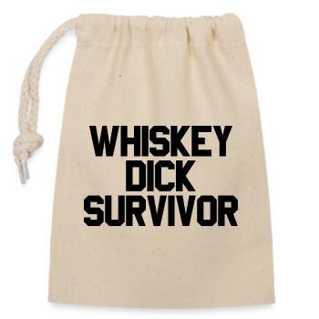 Whiskey Dick Survivor Schmutziger Humor Frech Drec - Verschließbarer Geschenkbeutel aus Baumwolle (14x20cm) - Natur - Vorne