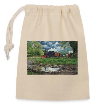 Narrow Gauge Storm - Verschließbarer Geschenkbeutel aus Baumwolle (14x20cm) - Natur - Vorne