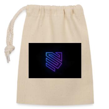 Neon Geometrie Logo Gradient - Verschließbarer Geschenkbeutel aus Baumwolle (14x20cm) - Natur - Vorne
