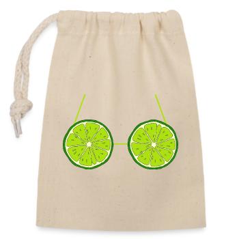 Soutien-gorge vert citron assorti pour le costume d’Halloween - Sac cadeau en coton avec cordon (14 x 20 cm) - nature - Devant