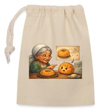 Tatarische Babuschka erklärt dem russischen Beljas - Verschließbarer Geschenkbeutel aus Baumwolle (14x20cm) - Natur - Vorne
