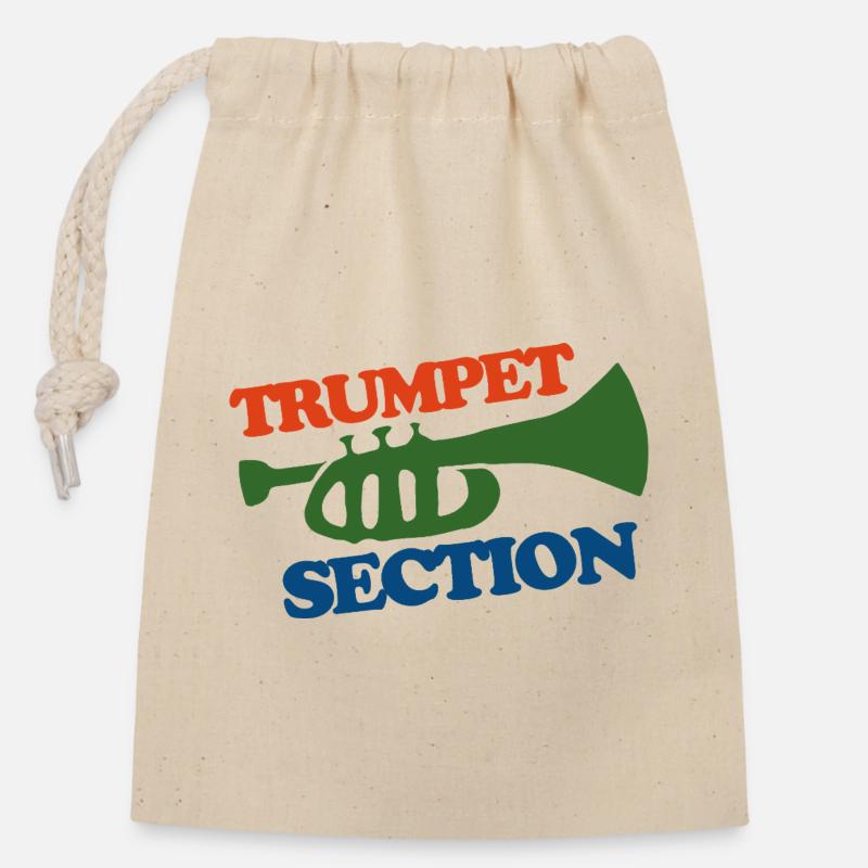 Trompetensektion Logo Tee - Verschließbarer Geschenkbeutel aus Baumwolle (14x20cm) - Natur