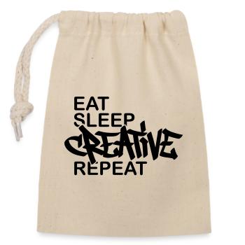 Creative Motto Graffiti Tag - Verschließbarer Geschenkbeutel aus Baumwolle (14x20cm) - Natur - Vorne