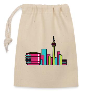 Bibliothèque de la ligne d’horizon de la ville de Birmingham Art en ligne moderne - Sac cadeau en coton avec cordon (14 x 20 cm) - nature - Devant
