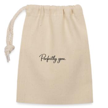 Perfectly you handwriting - Closable cotton gift bag (14x20cm) - nature - Front