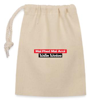Not spicy, doesn't taste good - Closable cotton gift bag (14x20cm) - nature - Front