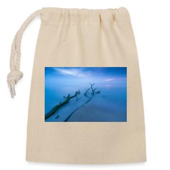 Blaue Stunde am Weststrand - Verschließbarer Geschenkbeutel aus Baumwolle (14x20cm) - Natur - Vorne