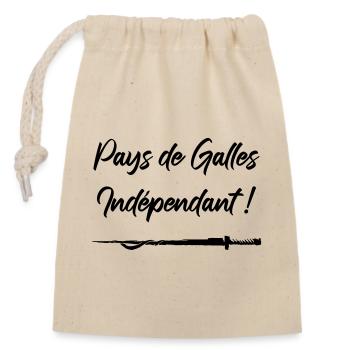 Pays de Galles Indépendant ! Perceval - Sac cadeau en coton avec cordon (14 x 20 cm) - nature - Devant