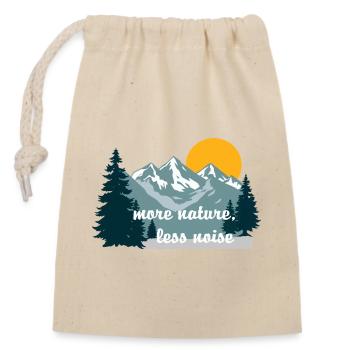More Nature Less Noise - Closable cotton gift bag (14x20cm) - nature - Front