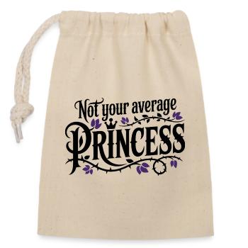Pas une princesse ordinaire - Sac cadeau en coton avec cordon (14 x 20 cm) - nature - Devant