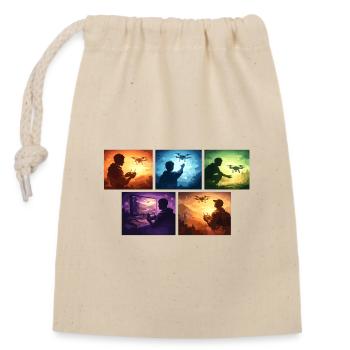 Drone Flight Color Palettes Collection - Closable cotton gift bag (14x20cm) - nature - Front