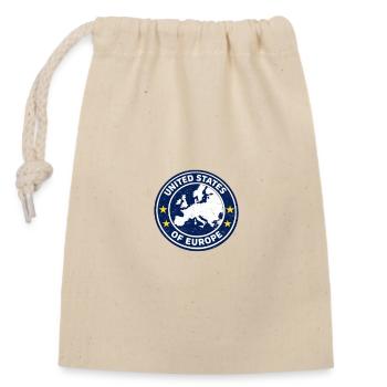United States of Europe Patch - Closable cotton gift bag (14x20cm) - nature - Front