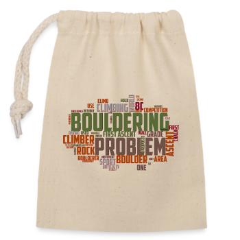 Boulder Word Cloud - Verschließbarer Geschenkbeutel aus Baumwolle (14x20cm) - Natur - Vorne