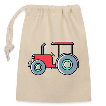 Traktor icon - Verschließbarer Geschenkbeutel aus Baumwolle (14x20cm) - Natur - Vorne