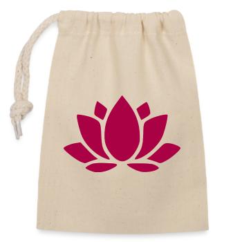 Lotus Flower Lotus Flower Red Flower Flower Gift - Closable cotton gift bag (14x20cm) - nature - Front