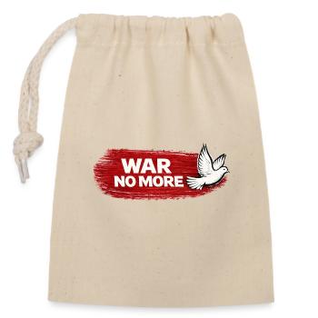 War No More – Sticker Peace & Humanity  - Sac cadeau en coton avec cordon (14 x 20 cm) - nature - Devant