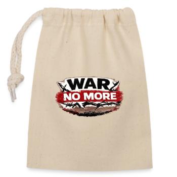 War No More – Sticker Peace & Humanity - Closable cotton gift bag (14x20cm) - nature - Front