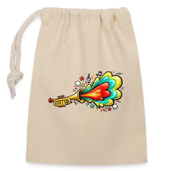 Colorful Trumpet Color Explosion - Closable cotton gift bag (14x20cm) - nature - Front