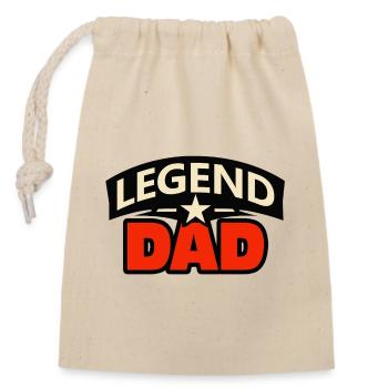 Legenden-Vater – Lustiges Vater-Design - Verschließbarer Geschenkbeutel aus Baumwolle (14x20cm) - Natur - Vorne