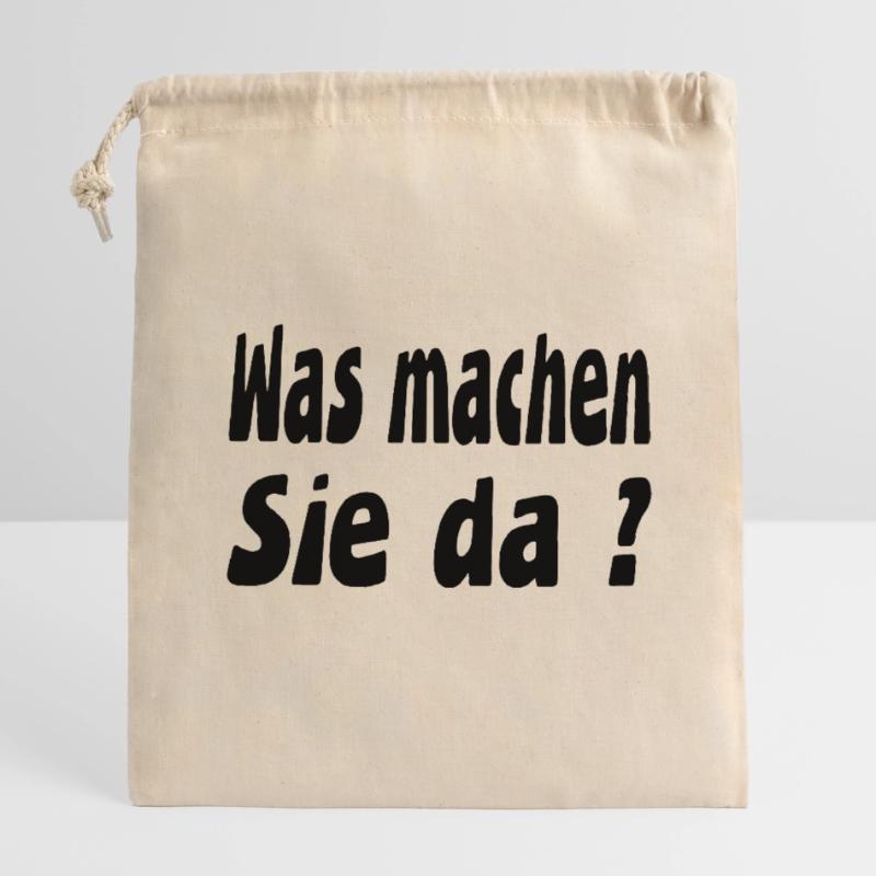 Work Closable cotton gift bag (14x20cm)
