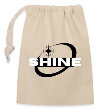 Shine Y2K  - Verschließbarer Geschenkbeutel aus Baumwolle (14x20cm) - Natur - Vorne