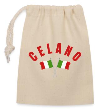Celano Italian Flags - Closable cotton gift bag (14x20cm) - nature - Front