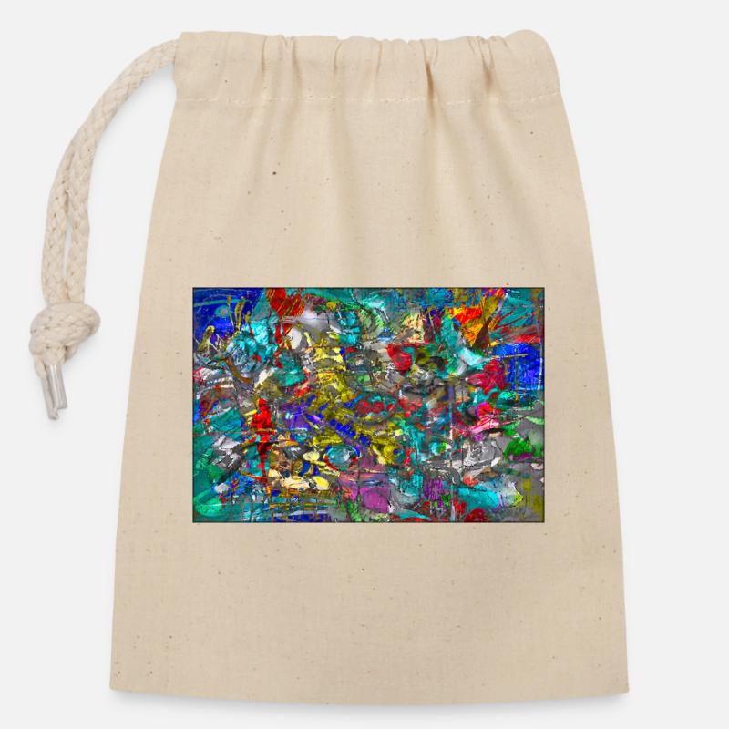 klaggejrdatschy - Sac cadeau en coton avec cordon (14 x 20 cm) - nature