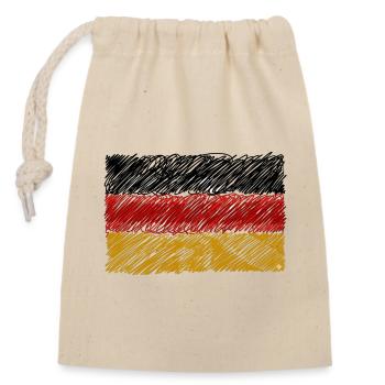 Gribouillis du drapeau allemand - Sac cadeau en coton avec cordon (14 x 20 cm) - nature - Devant
