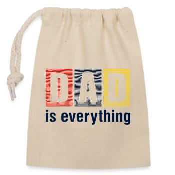 Papa est tout Chemise - Sac cadeau en coton avec cordon (14 x 20 cm) - nature - Devant