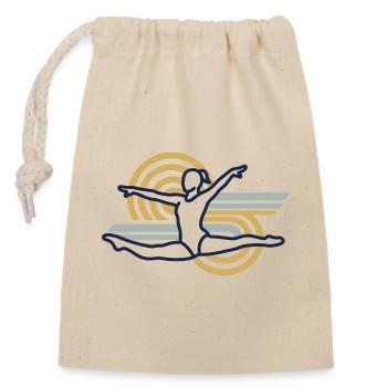 Gymnastics in the solar circle - Closable cotton gift bag (14x20cm) - nature - Front