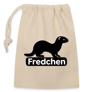 Fredchen_Frettchen - Closable cotton gift bag (14x20cm) - nature - Front