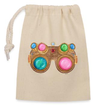 Rainbow Steampunk Glasses - Closable cotton gift bag (14x20cm) - nature - Front