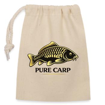 Pure Carp Classic – Karpfenangelhemd - Verschließbarer Geschenkbeutel aus Baumwolle (14x20cm) - Natur - Vorne