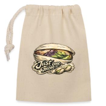 Pistache, juste un T-shirt de plus pour la soirée cinéma snack - Sac cadeau en coton avec cordon (14 x 20 cm) - nature - Devant