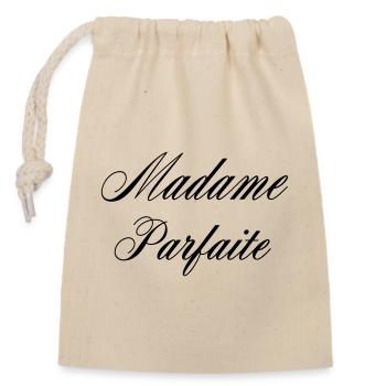 Madame Parfait Humour Femme - Closable cotton gift bag (14x20cm) - nature - Front