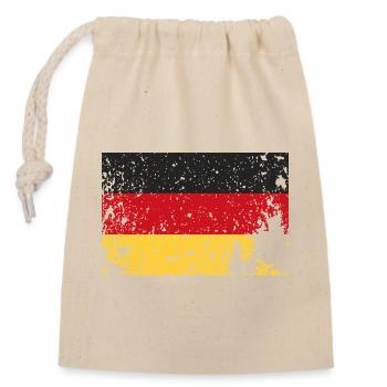 Drapeau de l’Allemagne - Sac cadeau en coton avec cordon (14 x 20 cm) - nature - Devant