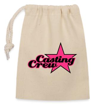 Casting Crew | Star | Stern - Closable cotton gift bag (14x20cm) - nature - Front
