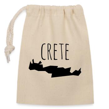 crete - Closable cotton gift bag (14x20cm) - nature - Front