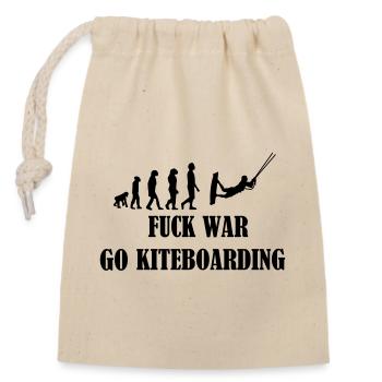 Kiteboard,Kiteboarder,Kite,Kiteboarding,Sea,Board - Closable cotton gift bag (14x20cm) - nature - Front