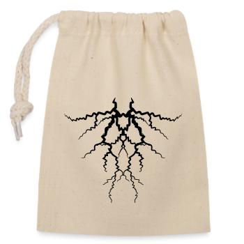 schéma de foudre tonnerre météo tempête tempête - Sac cadeau en coton avec cordon (14 x 20 cm) - nature - Devant